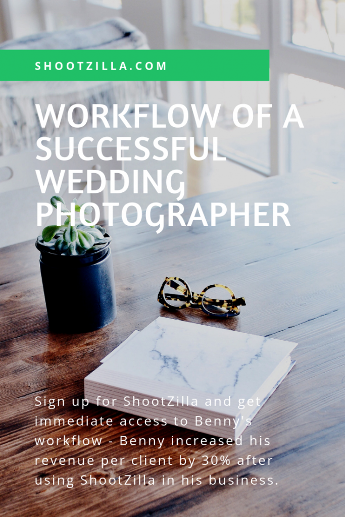 workflow of a successful wedding photographer